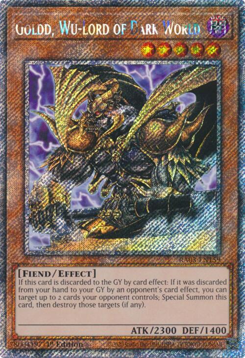 Goldd, Wu-Lord of Dark World [Platinum Secret Rare] RA03-EN159 image 0