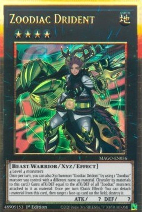 Zoodiac Drident MAGO-EN036 YuGiOh Maximum Gold image 0