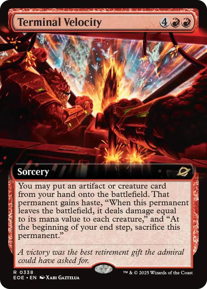 Terminal Velocity [Extended Art Foil] #338 Magic Edge of Eternities image 0