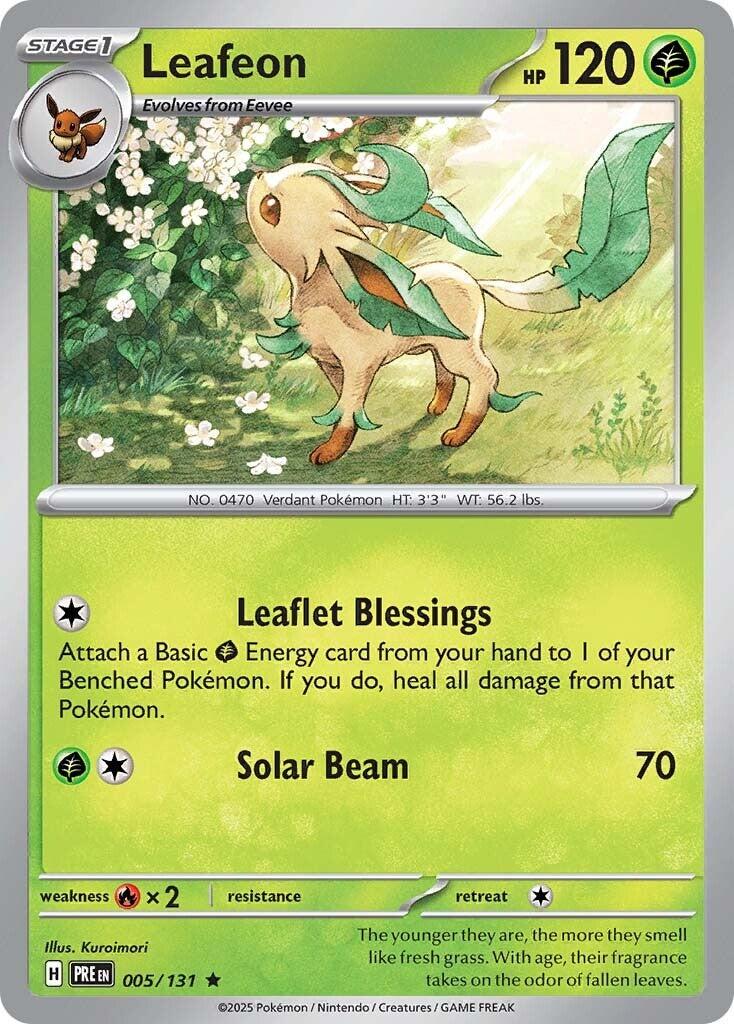 Leafeon #5 Pokemon Prismatic Evolutions image 0