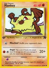 Mankey [1st Edition] #61 Pokemon Team Rocket (LP) image 0