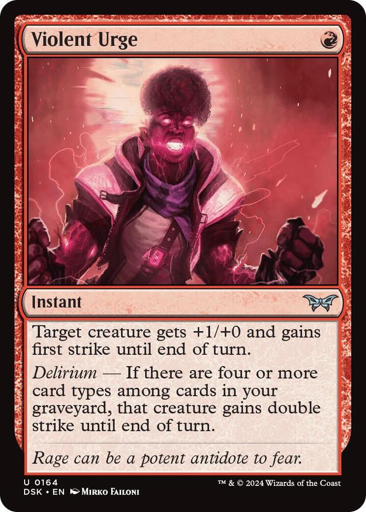 Violent Urge [Foil] #164 Magic Duskmourn: House of Horror image 0