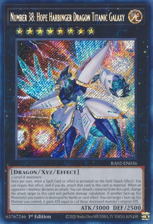 Number 38: Hope Harbinger Dragon Titanic Galaxy [Secret Rare] RA02-EN036 image 0