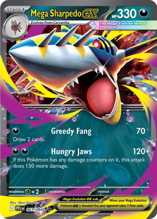 Mega Sharpedo ex #61 Pokemon Phantasmal Flames image 0