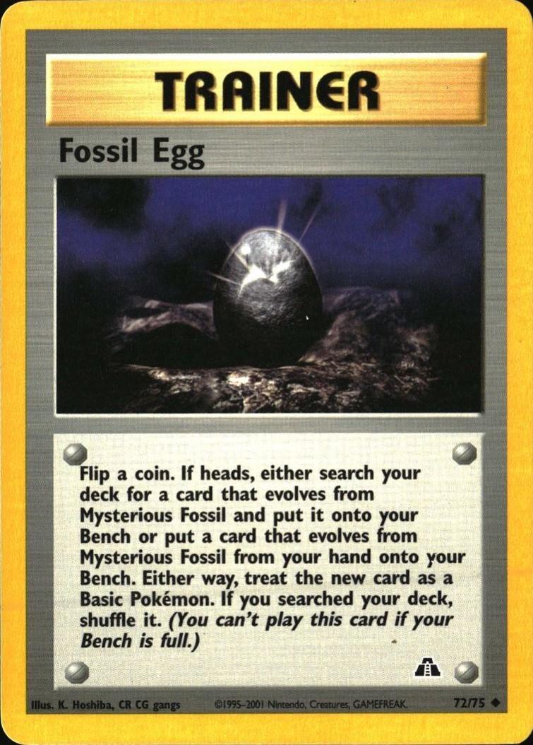 Fossil Egg #72 Pokemon Neo Discovery (LP) image 0