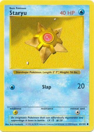 Staryu [Shadowless] #65 Pokemon Base Set Unlimited (HP) image 0
