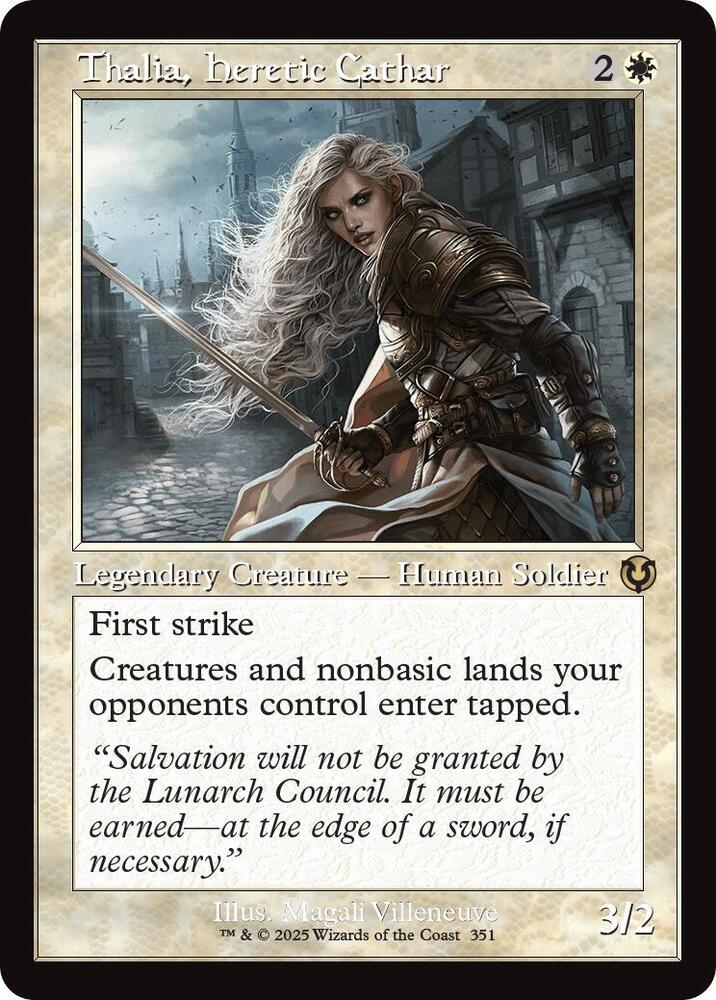 Thalia, Heretic Cathar [Retro Frame] #351 Magic Innistrad Remastered