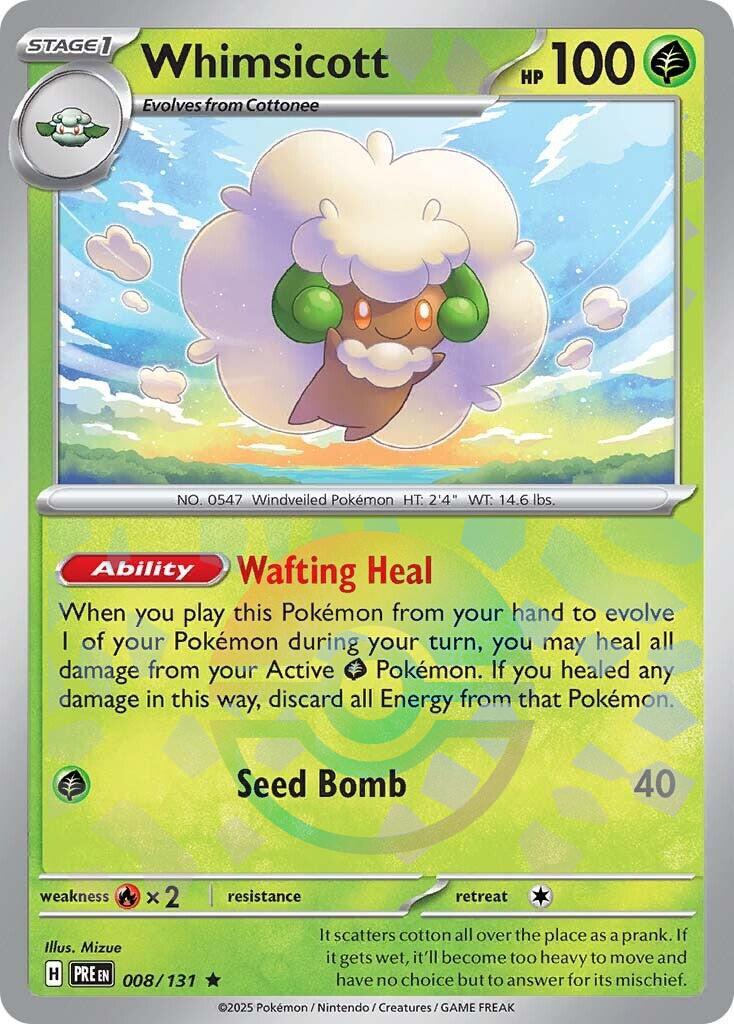 Whimsicott [Poke Ball] #8 Pokemon Prismatic Evolutions image 0