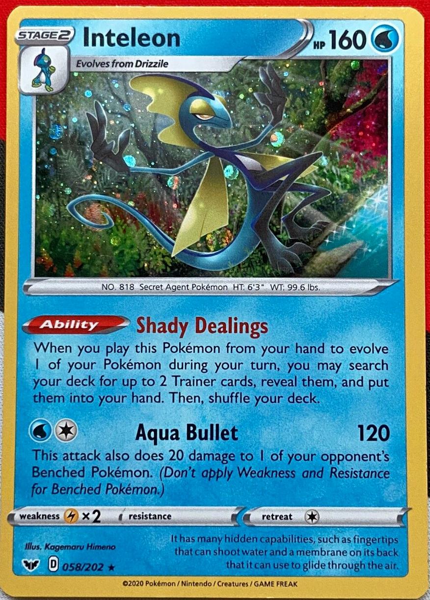 Inteleon [Cosmos Holo] #58 Pokemon Sword & Shield image 0
