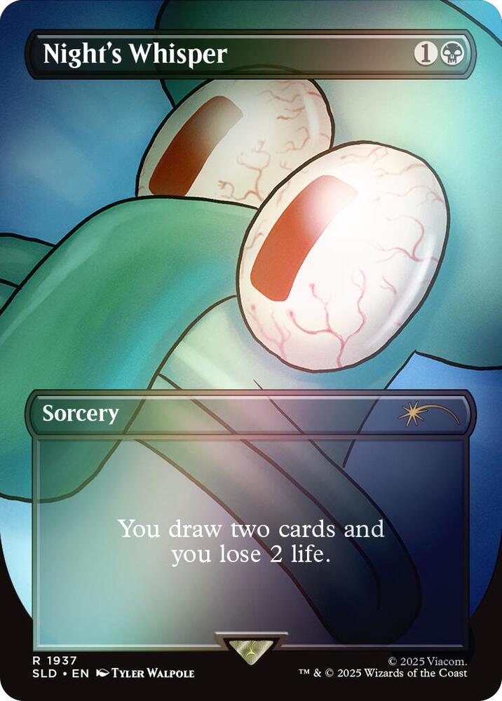 Night's Whisper [Rainbow Foil] #1937 Magic Secret Lair Drop Series