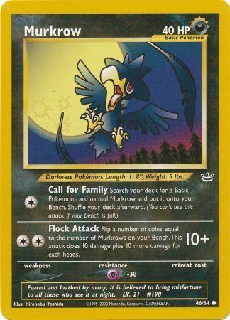 Murkrow #46 Pokemon Neo Revelation (LP) image 0