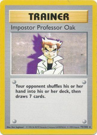 Imposter Professor Oak [Shadowless] #73 Pokemon Base Set Unlimited (HP) image 0