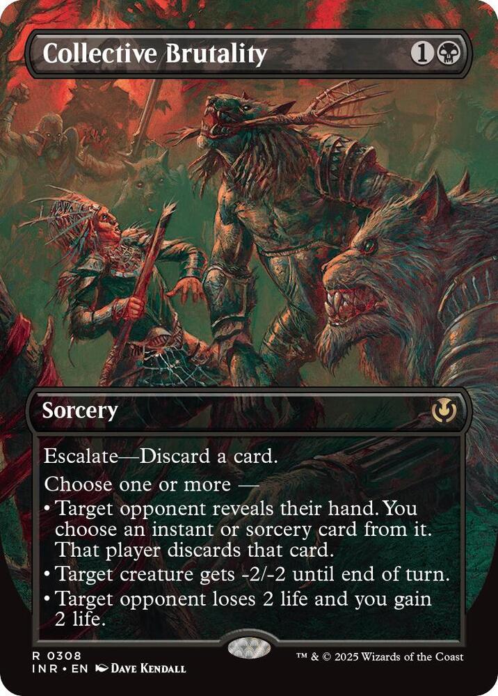 Collective Brutality [Borderless] #308 Magic Innistrad Remastered image 0