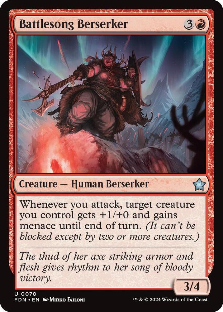 Battlesong Berserker [Foil] #78 Magic Foundations image 0