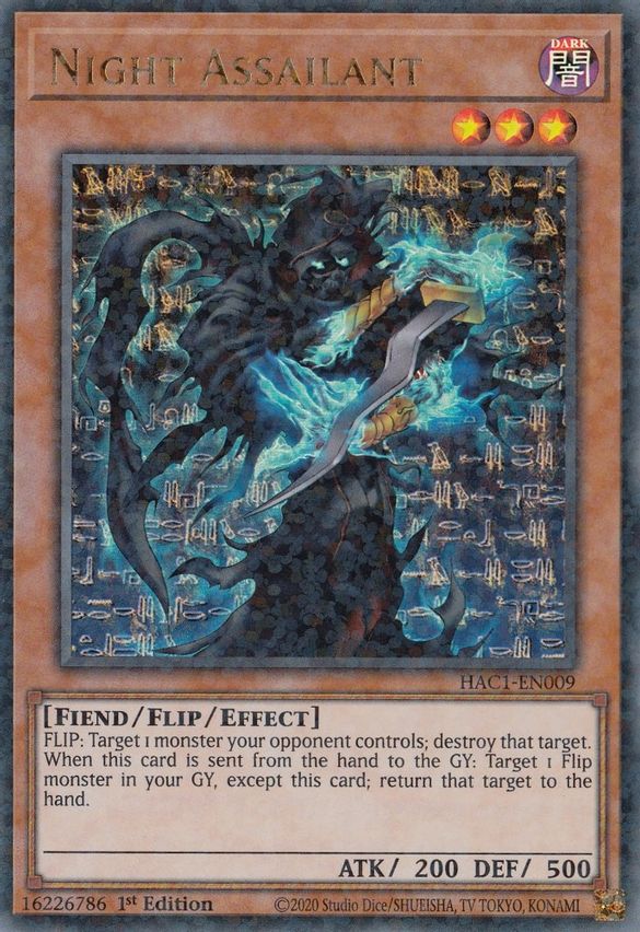 Night Assailant [1st Edition] HAC1-EN009 Starfoil image 0