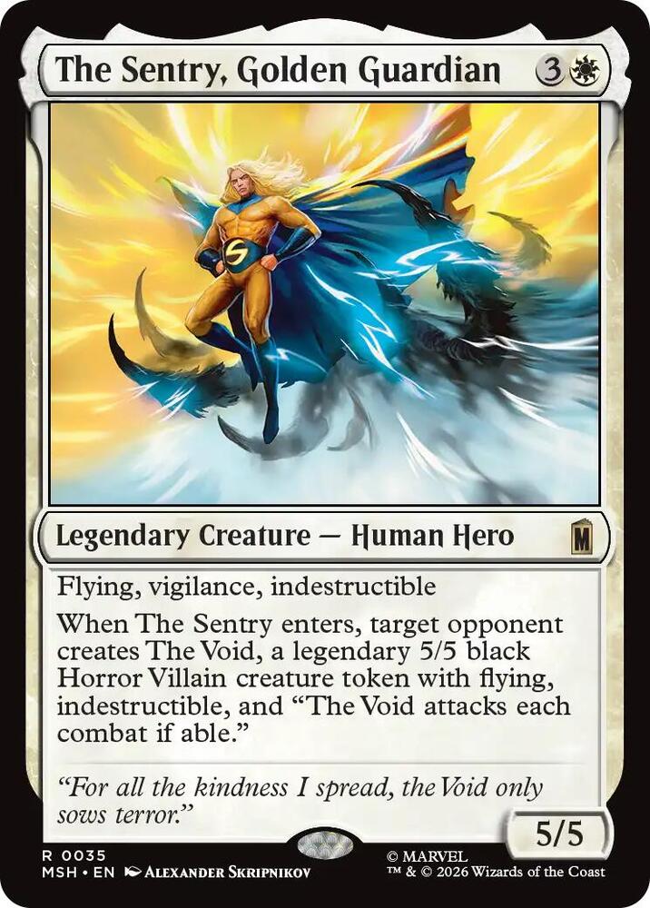 The Sentry, Golden Guardian [Foil] #35 Magic Marvel Super Heroes