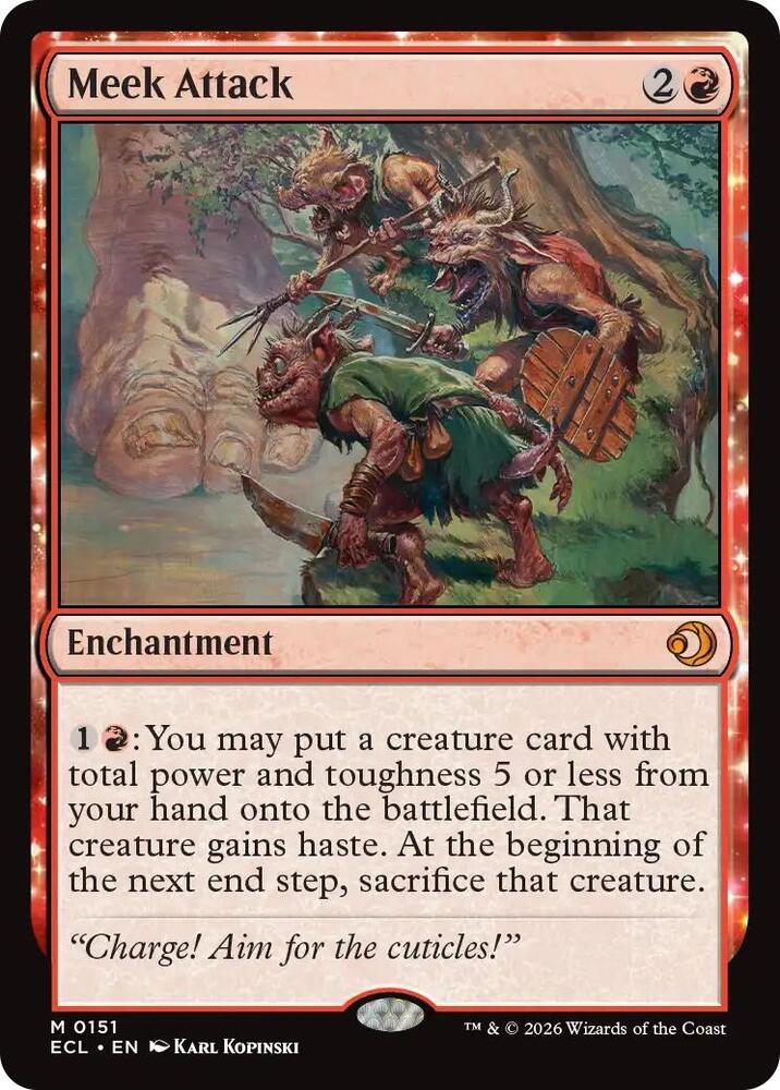 Meek Attack #151 Magic Lorwyn Eclipsed
