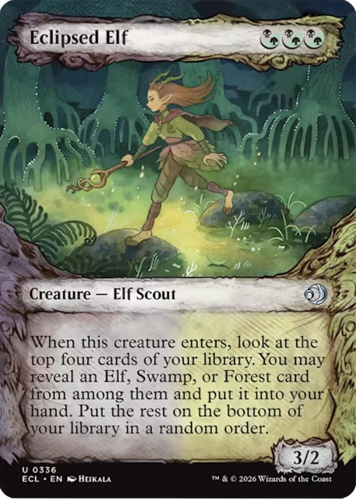 Eclipsed Elf [Showcase] #336 Magic Lorwyn Eclipsed
