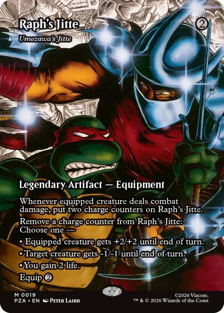 Raph's Jitte [Borderless] #19 Magic Teenage Mutant Ninja Turtles Source Material