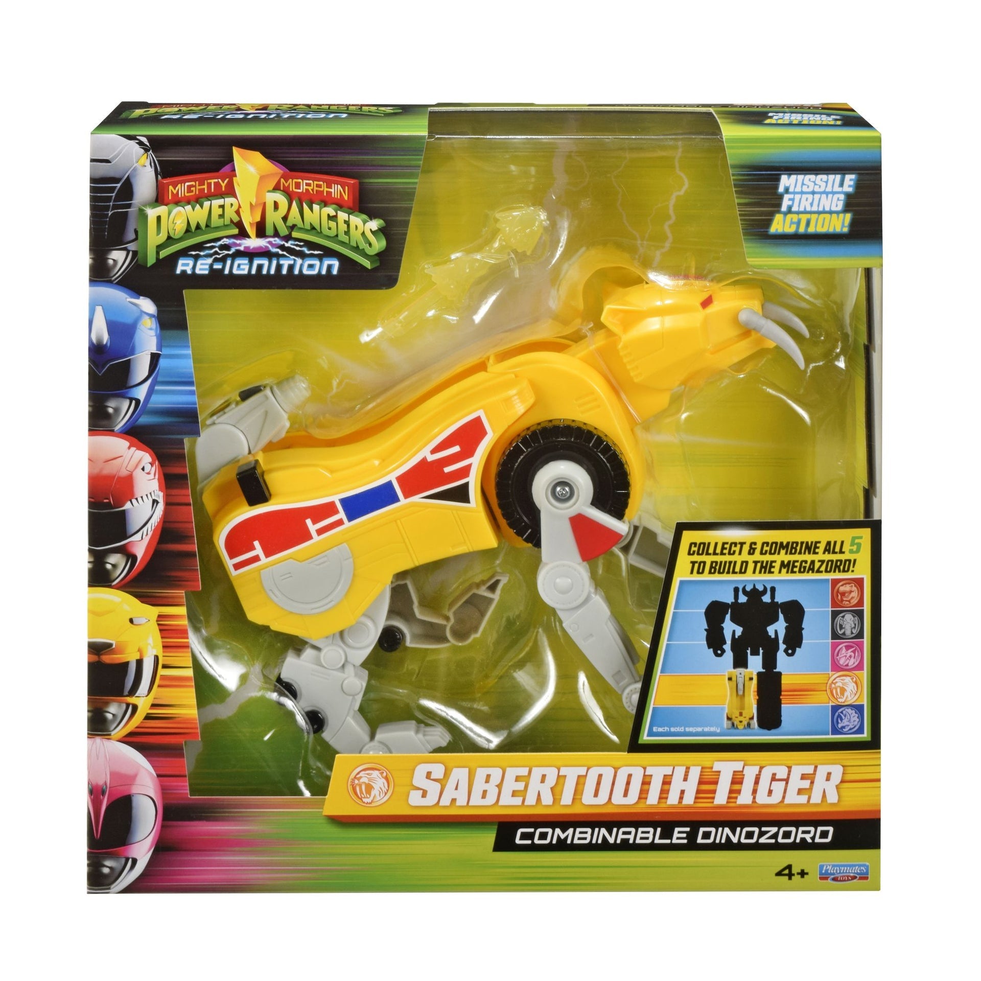 Mighty Morphin Power Rangers Re-Ignition Combinable Dinozord - Sabertooth Tiger