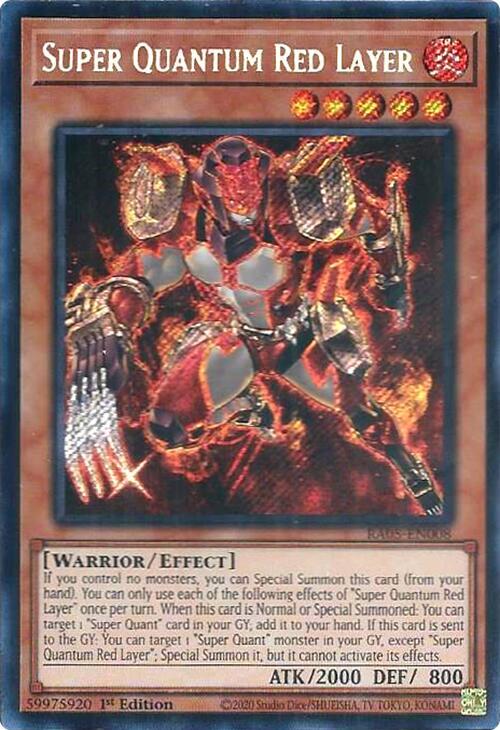 Super Quantum Red Layer [Secret Rare] RA05-EN008 YuGiOh Rarity Collection 5