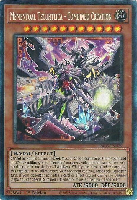 Mementoal Tecuhtlica - Combined Creation [Collector's Rare] RA05-EN029 YuGiOh Rarity Collection 5
