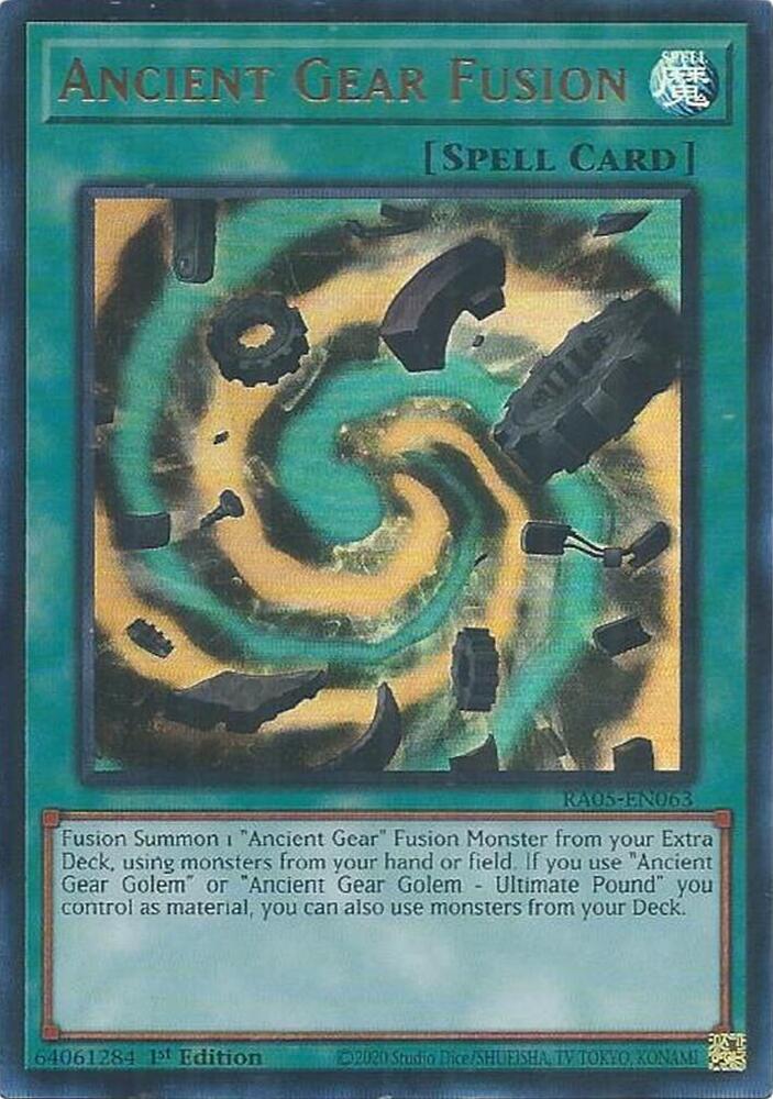 Ancient Gear Fusion [Ultra Rare] RA05-EN063 YuGiOh Rarity Collection 5