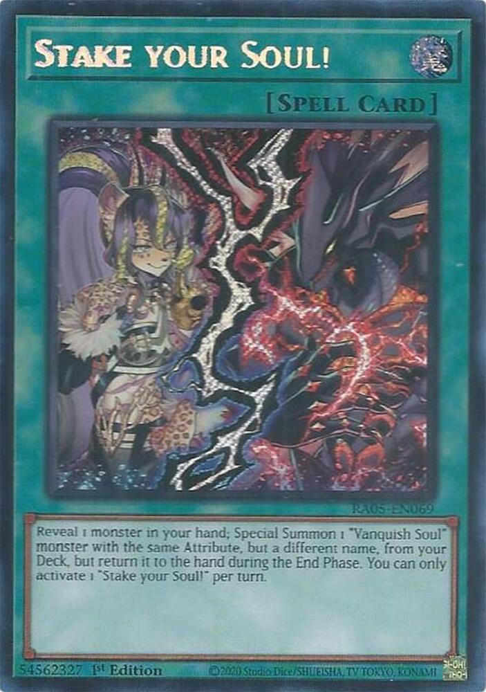 Stake your Soul! [Secret Rare] RA05-EN069 YuGiOh Rarity Collection 5