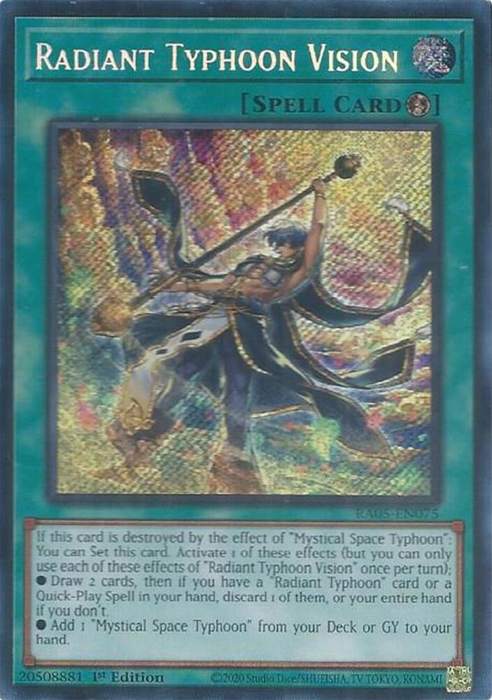 Radiant Typhoon Vision [Secret Rare] RA05-EN075 YuGiOh Rarity Collection 5