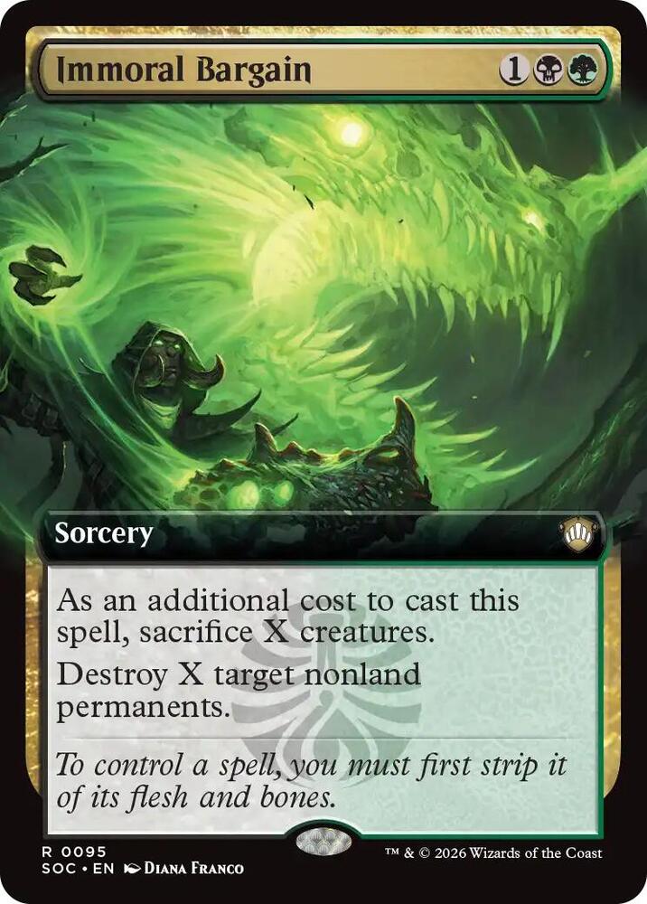 Immoral Bargain [Extended Art] #95 Magic Secrets of Strixhaven Commander