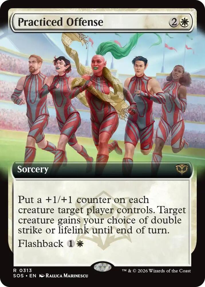 Practiced Offense [Extended Art Foil] #313 Magic Secrets of Strixhaven