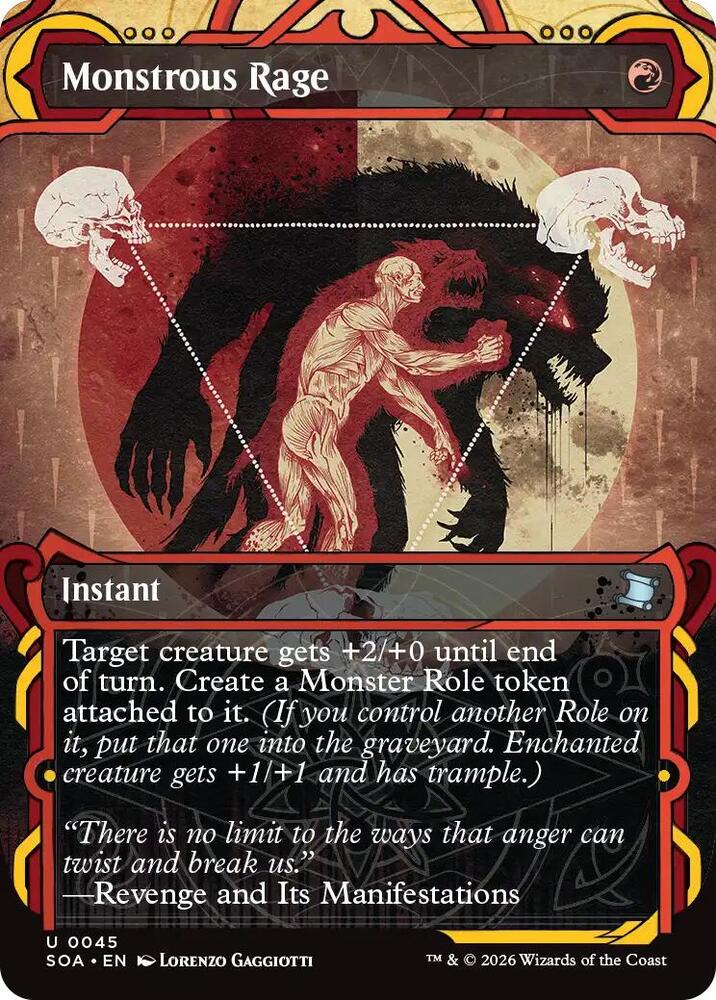 Monstrous Rage #45 Magic Secrets of Strixhaven Mystical Archive