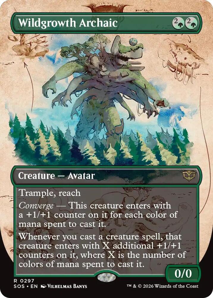 Wildgrowth Archaic [Borderless] #297 Magic Secrets of Strixhaven