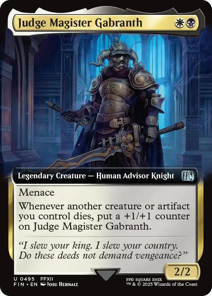 Judge Magister Gabranth [Extended Art] #495 Magic Final Fantasy image 0