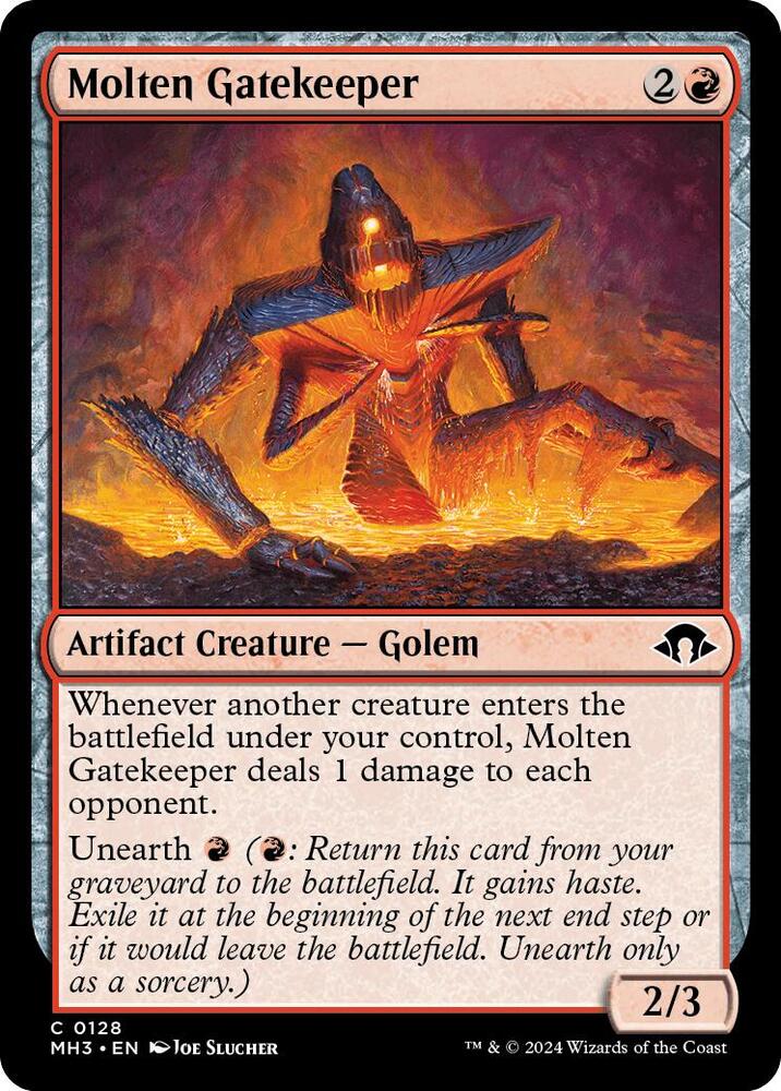 Molten Gatekeeper [Foil] #128 Magic Modern Horizons 3 image 0
