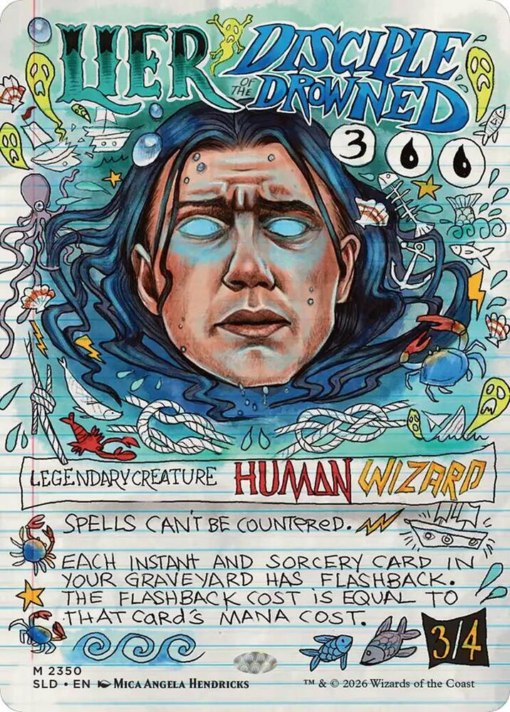 Lier, Disciple of the Drowned [Borderless Foil] #2350 Magic Secret Lair Drop