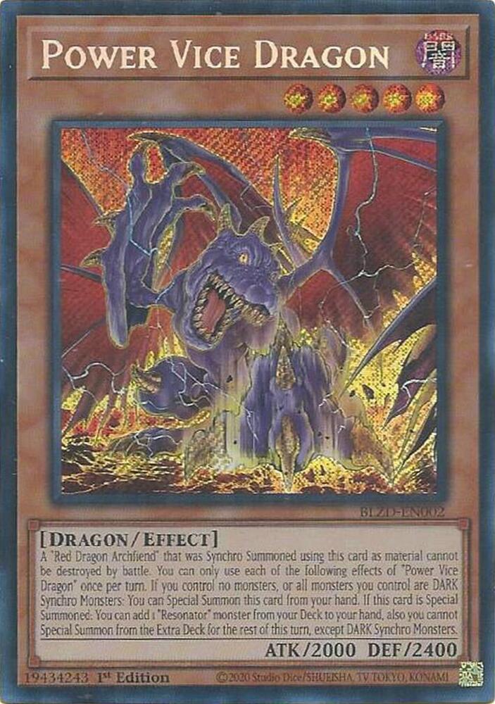 Power Vice Dragon BLZD-EN002 YuGiOh Blazing Dominion