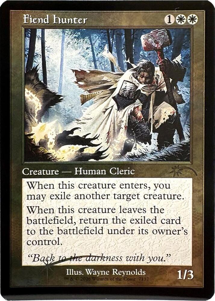 Fiend Hunter [Retro Frame Foil] #7137 Magic Secret Lair Drop