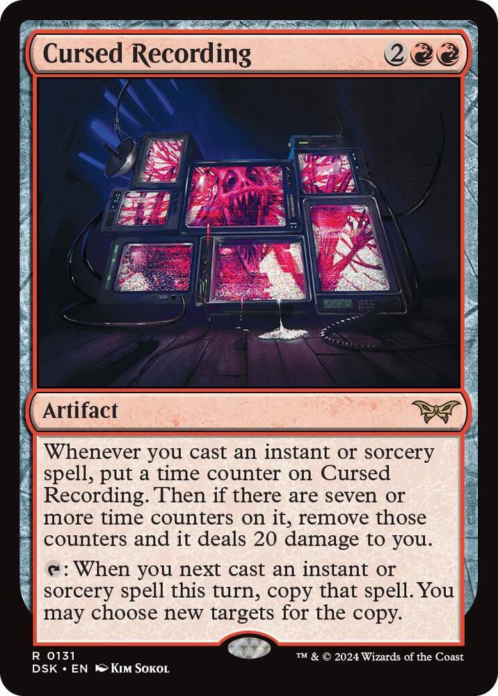 Cursed Recording [Foil] #296 Magic Duskmourn: House of Horror image 0
