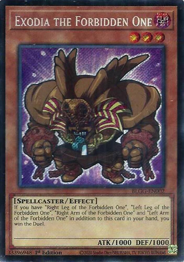 Exodia the Forbidden One BLGG-EN002 YuGiOh Battles of Legend: Glorious Gallery