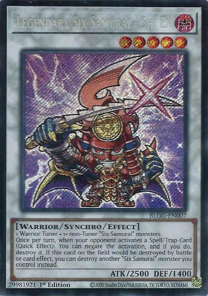 Legendary Six Samurai - Shi En BLGG-EN007 YuGiOh Battles of Legend: Glorious Gallery