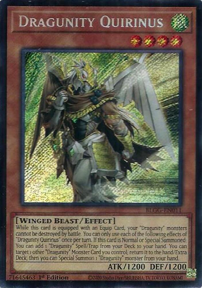 Dragunity Quirinus BLGG-EN011 YuGiOh Battles of Legend: Glorious Gallery