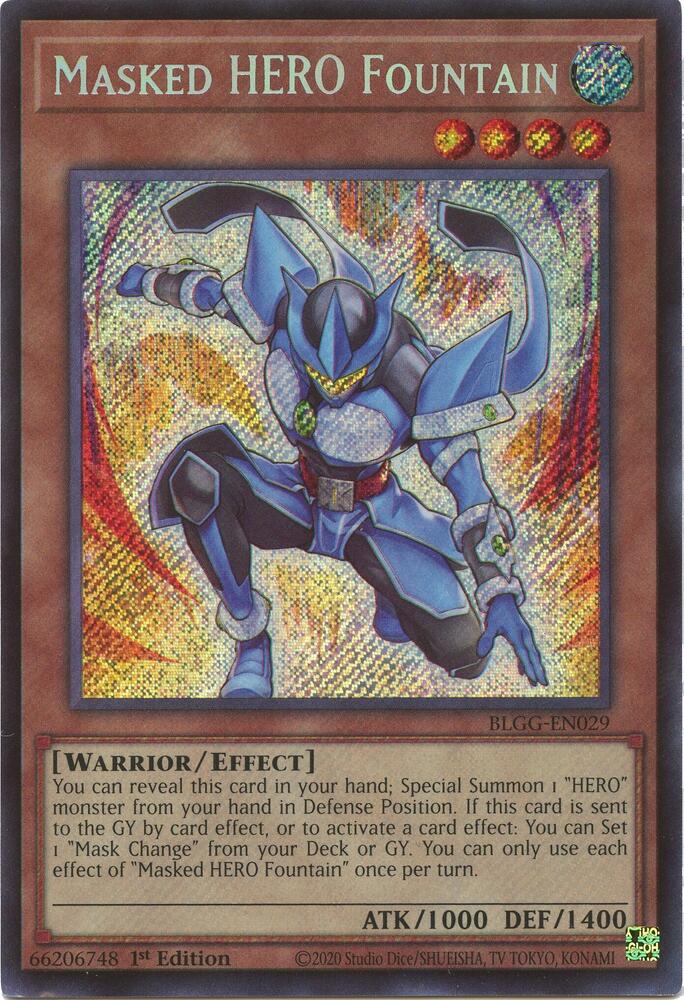 Masked HERO Fountain BLGG-EN029 YuGiOh Battles of Legend: Glorious Gallery
