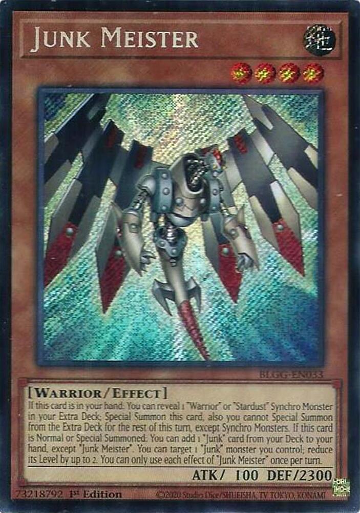 Junk Meister BLGG-EN033 YuGiOh Battles of Legend: Glorious Gallery