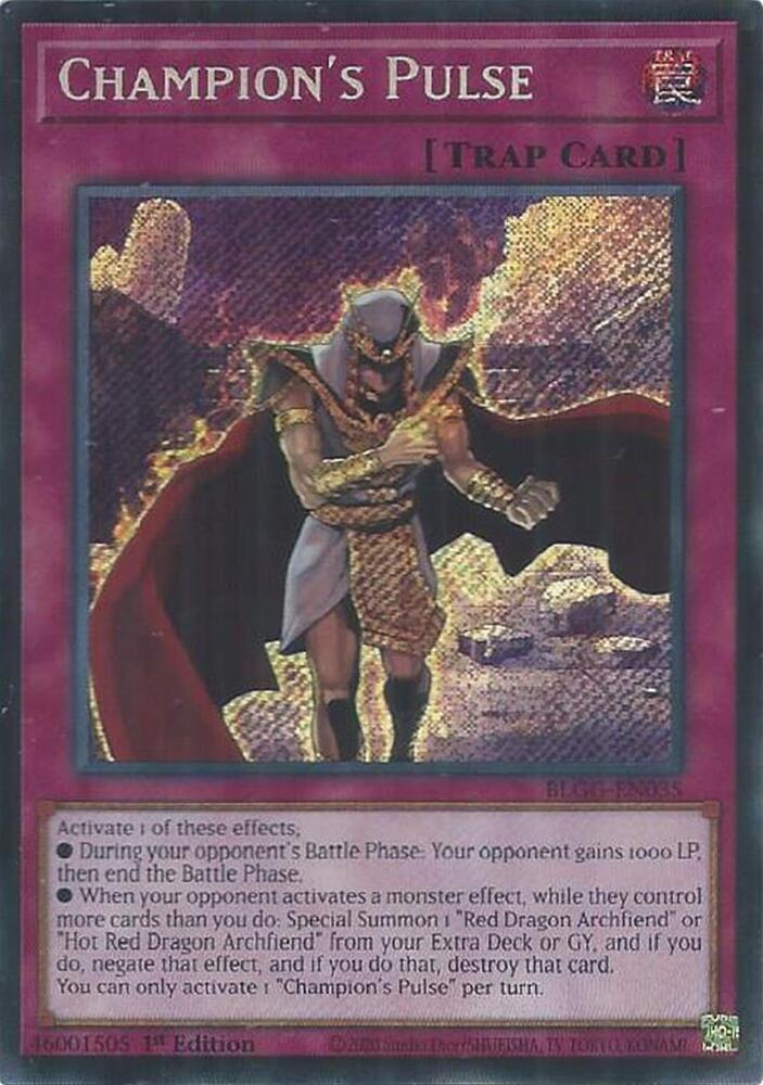 Champion's Pulse BLGG-EN035 YuGiOh Battles of Legend: Glorious Gallery