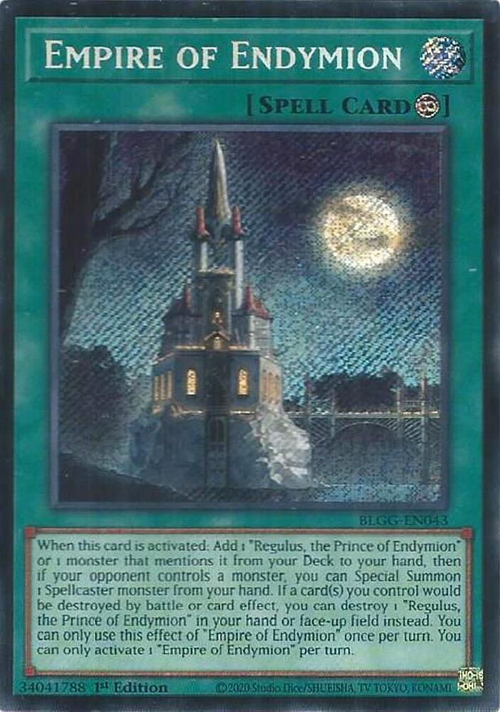 Empire of Endymion BLGG-EN043 YuGiOh Battles of Legend: Glorious Gallery