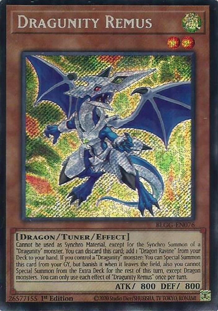 Dragunity Remus BLGG-EN076 YuGiOh Battles of Legend: Glorious Gallery