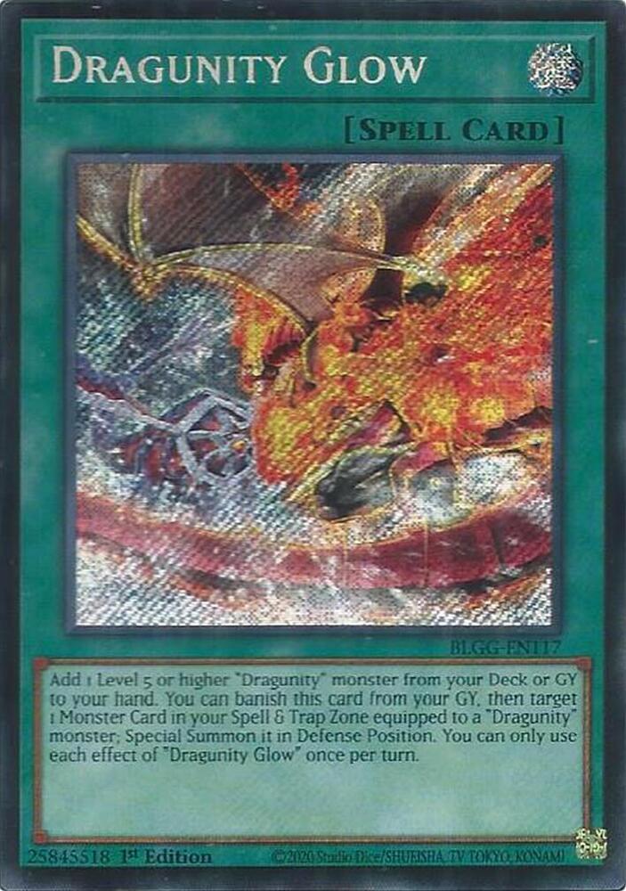Dragunity Glow BLGG-EN117 YuGiOh Battles of Legend: Glorious Gallery