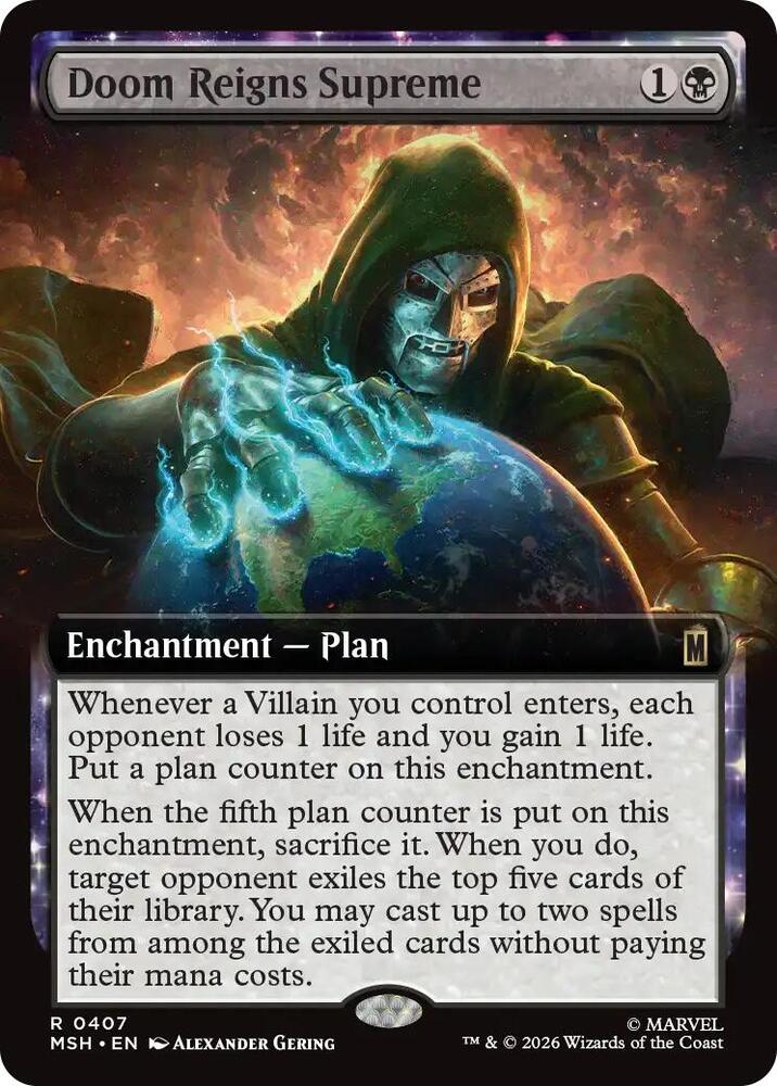 Doom Reigns Supreme [Extended Art Foil] #407 Magic Marvel Super Heroes