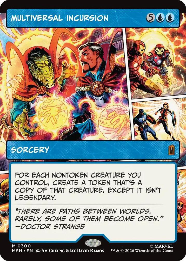 Multiversal Incursion [Borderless] #300 Magic Marvel Super Heroes